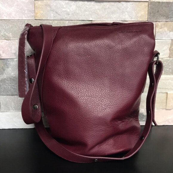 Christopher Kon Bucket Wine Leather Bag - Picture 3 of 10